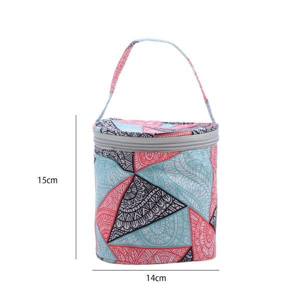 1/2 Resegarn Förvaringsväska Tote Small Holder Case Present för Geometric 14 x 15cm 1Set