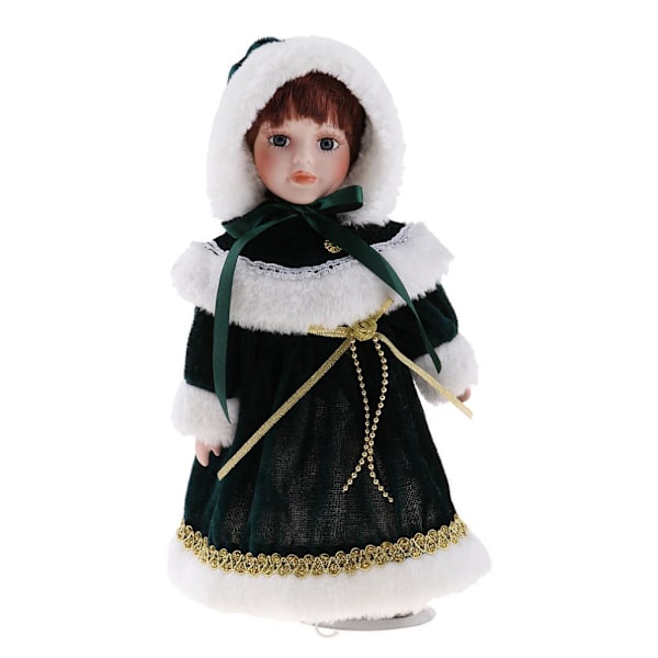 30 cm set i porslin, personer, figurer med vinterkläder