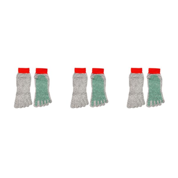 1/2/3/5 Ergonomiska 5-tå skärtåliga strumpor för utomhusbruk Gray green red bind 3Set