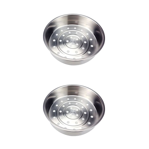 1/2/3 Silver 304 rostfritt stål elektrisk riskokare ångkokare 304 Macropore 21cm 2PCS