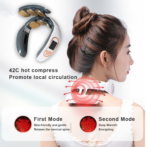 ABS Wide Application Smart Neck Massager för ultimat avkoppling White