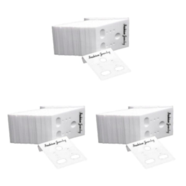 1/2/3 1000st örhängen Visa kort Partihandel Bulk smycken White 3x3.7cm 3Set