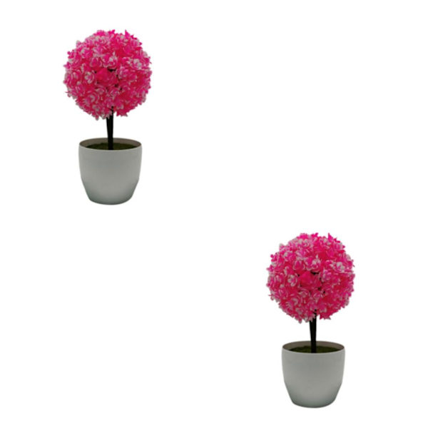 1/2 bred tillämpning konstgjord växt för ett mångsidigt hem pink 2PCS