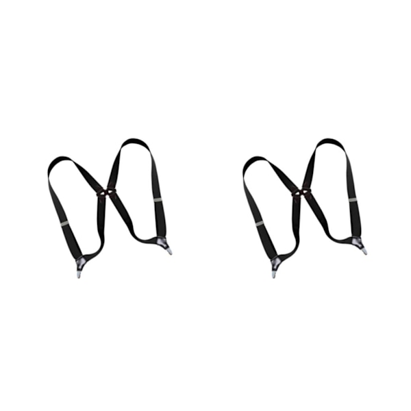 1/2/3 män kvinnor hängslen Y-formade justerbara elastiska remmar Black 2PCS
