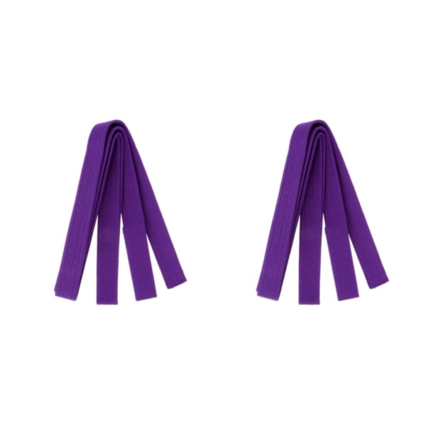 1/2 Taekwondo bälte Karate Martial Arts Aikido dubbelt omlottbälte Purple 280x3.85 cm 2Set