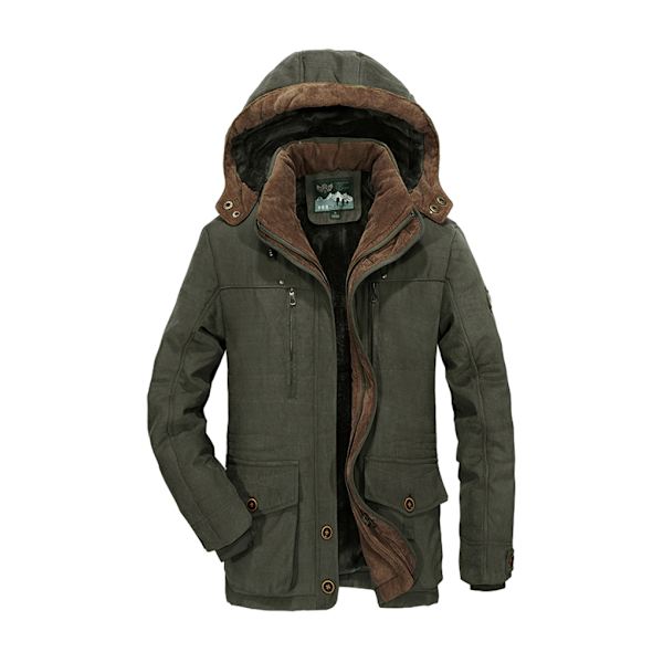 Andningsbar och slitstark vinterjacka för utomhusaktiviteter dark green 4XL