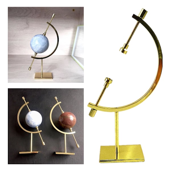 1/2/3/5 Sphere Holder Display Stand Ornament Glas Ball Holder Gold L 150x80x310mm 1Set