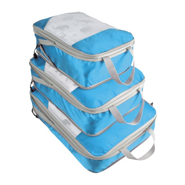 Kompression Bagage Packning Organizer Väskor Resetillbehör Lake Blue