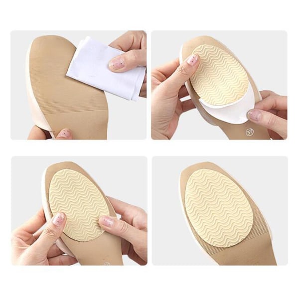 1/2/3/5 Non För Slip Shoe Pads Självhäftande gummi för hög Round Head Black 1Set