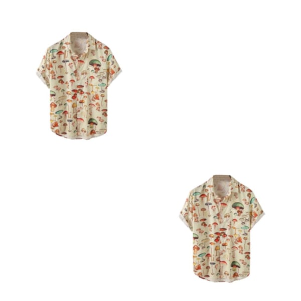 1/2/3 Fahionable och eleganta män Hawaiian hirt För sommarstranden XXL 2Set