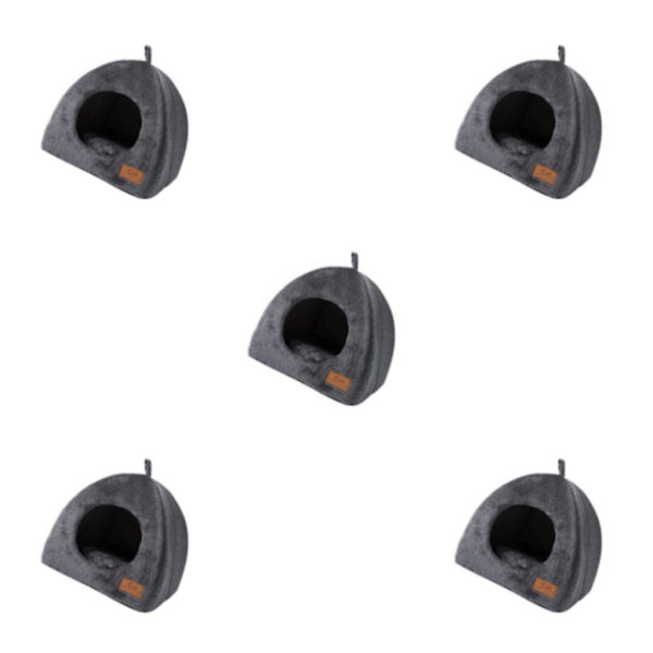 1/2/5 Bärbar Dyna Säng Husdjurstillbehör Kudde för kaninvalp Dark Grey S 5PCS