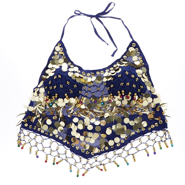 1/2/3 Magdanskostymer BH Halter Top Sequin Performance Royal Blue 1Set