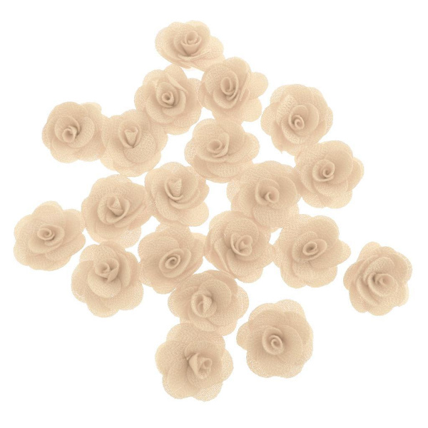 1/3/5 20 stycken Silk Rose Flower Head Bud DIY Craft Bröllop Beige 4cm 1Set