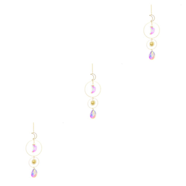 1/2/3/5 Crystal Balkong Fönsterhängande Dekor Vägg Rainbow Maker Model 3 40cm 3Set