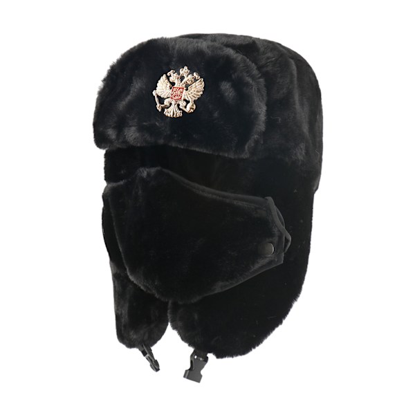 1/2 polyester rysk hatt varm och förbli snygg män S vinter black 1Set