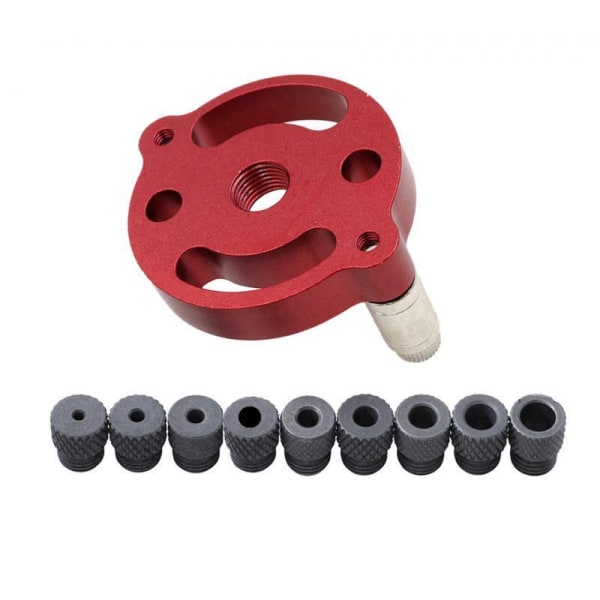 1/3/5 Vertikal självcentrerande dowel För Jig Kit med borr Red 1 Pc