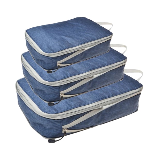 1/2/3/5 3 delar vattentät Bagage Organizer Lättvikt Navy 3 pcs 1 Pc