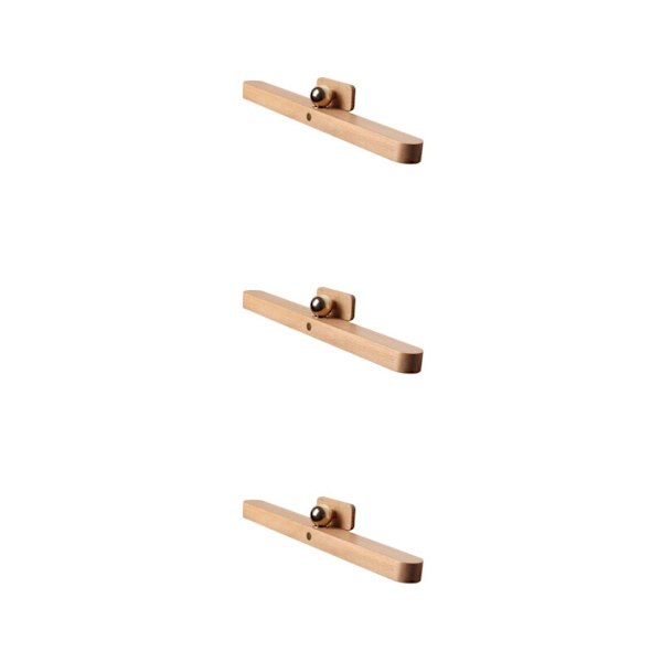 1/3 Modern LED Touch Spegellampa Trä Vägglampa Front Makeup Type 1 3PCS