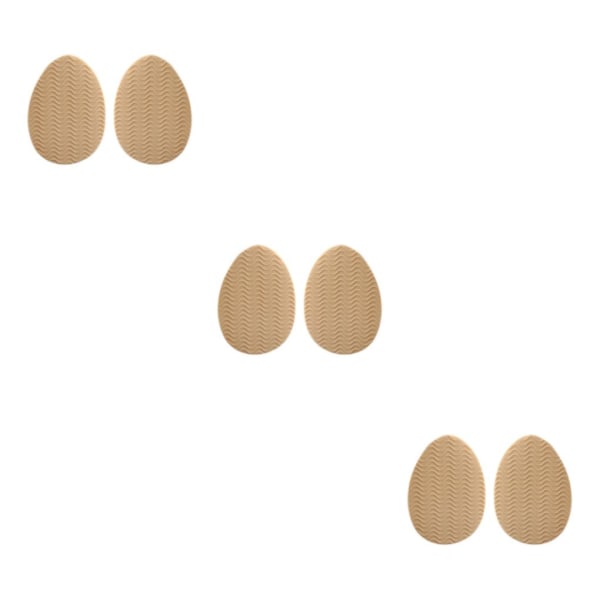 1/2/3/5 Non För Slip Shoe Pads Självhäftande gummi för hög Round Head Khaki 3Set
