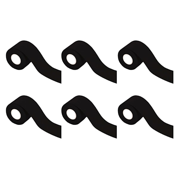6Rull lätt till atletisk tejp för effektivt skydd för vrister black 3.8cm*5m