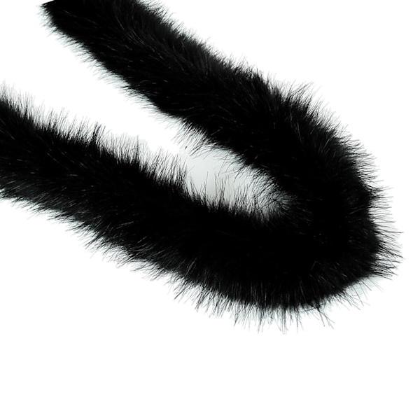 1/2 mjuk konstgjord tygrulle för mysig heminredning Black 1 Pc