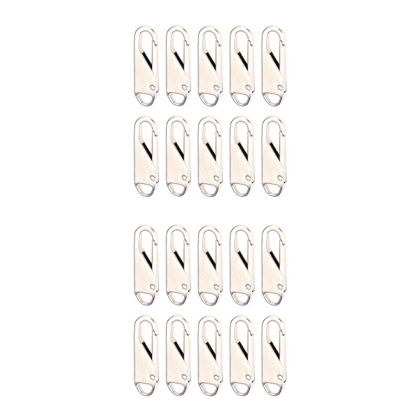 1/2/3/5 10 st För Zipper Pull Replacement Metal För Zipper Silver 10 pcs 2PCS