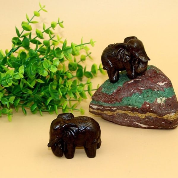 1/2/3/5 Trä Buddha Staty Staty Indien Staty Craft Ornament Elephant 1Set