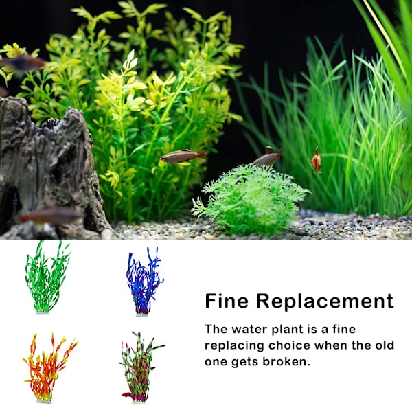 1/2 Fishtank Artificiell vattenväxt dekorativa simuleringsväxter Green 1 Pc