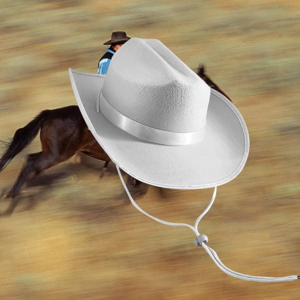 1/2/3 cowboyhatt För mångsidig hatt med bred brättning Formbart hattband white 1 Pc