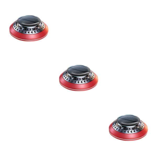 1/2/3/5 Metal Car Air Freshener Solar Powered Automatic red 3Set