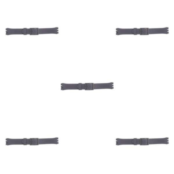 1/2/3/5 17mm silikongummiband Vattentäta klockarmband Grey 5Set