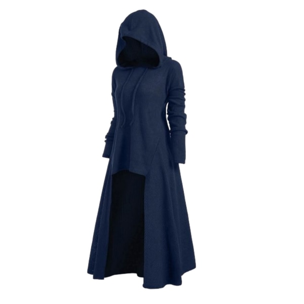 Miniklänning med lång huva varm och håll dig snygg på vintern Dark blue XL