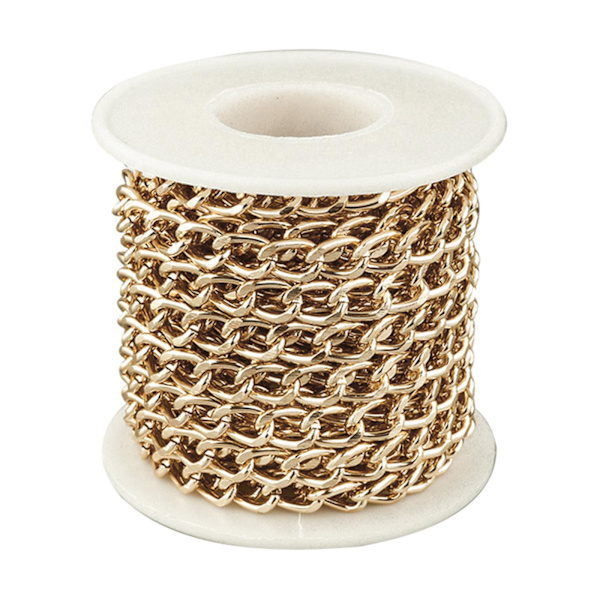1/2 trottoarkedjor Twisted Cross Cable Chain DIY smyckesfynd Golden 5Meters 1Set