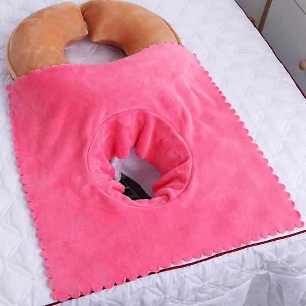 1/2/3/5 massagebordsskydd med andningshål 40x40 cm Pink 1 Pc