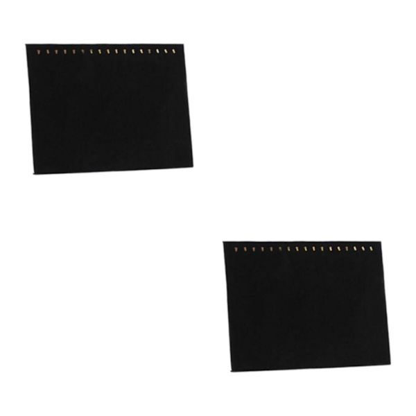 1/2 17 Hook Halsband Smycken Display Stand Pad Fack för Shower Black 30x37cm 2Set