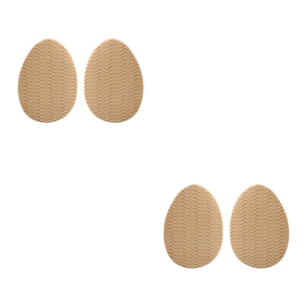 1/2/3/5 Non För Slip Shoe Pads Självhäftande gummi för hög Round Head Khaki 2Set