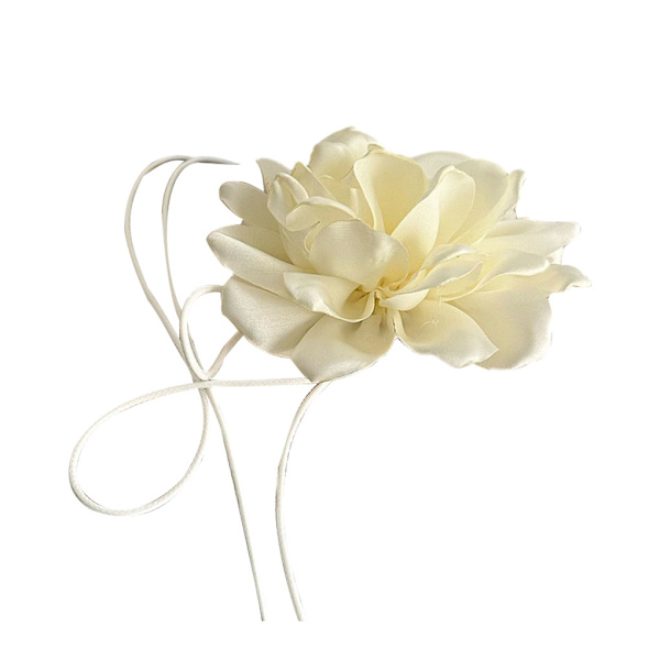 1/2/3/5 Personlig Vintage Stor Flower Choker För Kvinnor off white 2Set