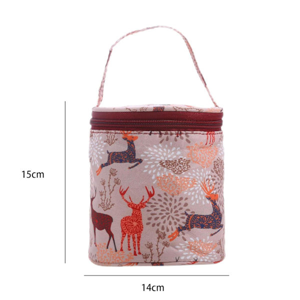 1/2 Resegarn Förvaringsväska Tote Small Holder Case Present för Deer 14 x 15cm 1Set