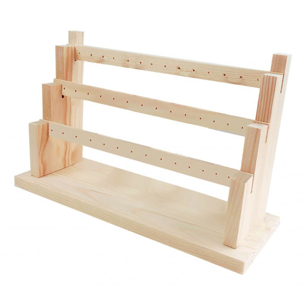 Örhängeställ Örhängehållare Displayställ Smyckesställ Wood 3 Tier