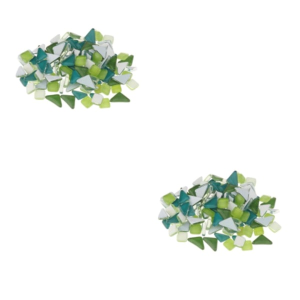 1/2/3/5 Ljusa mosaikplattor Blandade hantverksglasstenar Green 1-2cm 2Set