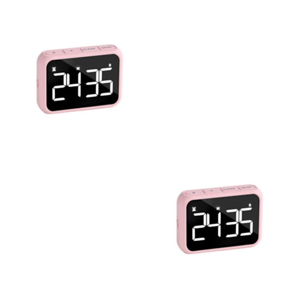 1/2/3/5 ABS Justerbar Volym Väckarklocka Med Radio - LED Stor pink 501 2PCS