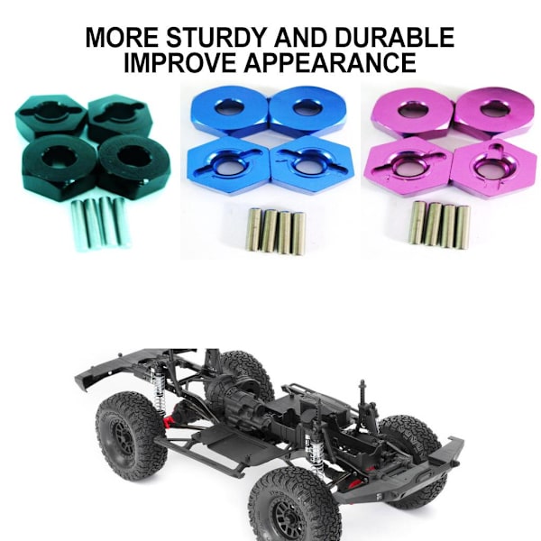 Aluminiumlegering starkt hjul sexkantsfäste för 1/10 AXIAL SCX10 RC Titanium