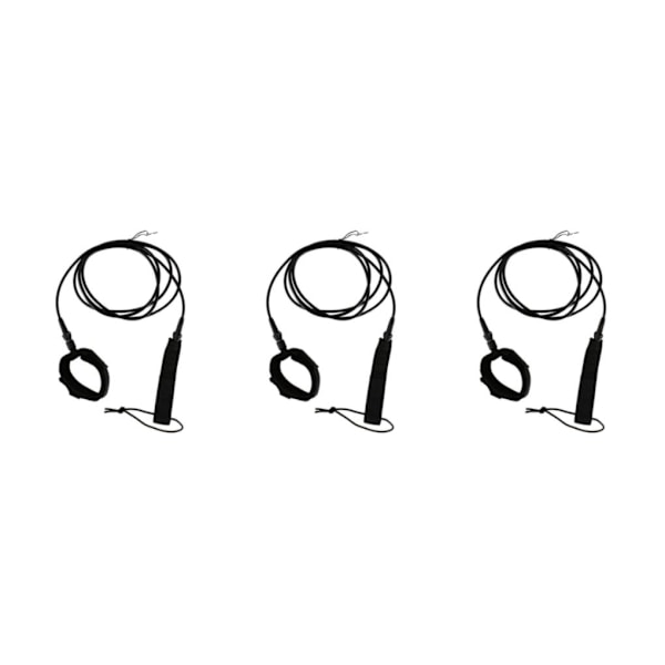 1/3 surfbräda koppel Surfing koppel String Ben Rep Sladd Kalv Black 4 inch 3PCS