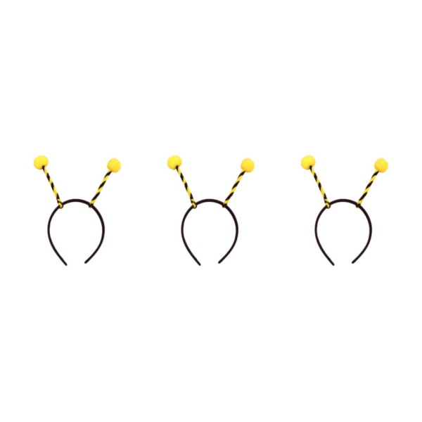 2/3/5 Bee Pannband Klä upp tentakel för födelsedagsfester Yellow Thin Strip 19cm×22cm 3Set