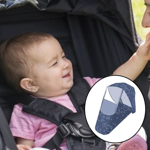 1/2 Regnskydd Buggy Cover Väder För Shield Dark Blue 100x58x50cm 1Set