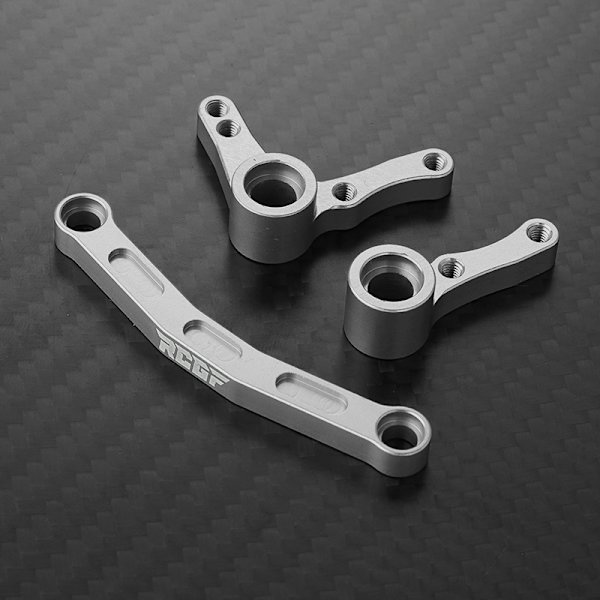 3st 1/10 Styrservo Saver Komplett aluminiumlegering Hög Silver