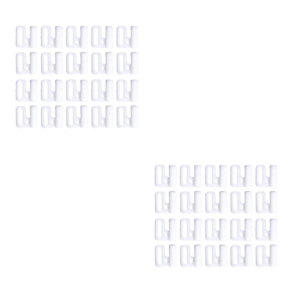 1/2/3/5 Plast BH Strap Juster Spänne Vackert utförande white 14mm 2Set