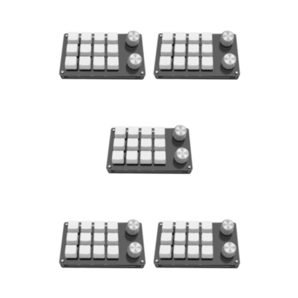 1/5 USB Mini 12-tangenters mekaniskt tangentbord Programmerbara tangenter nr 5PCS