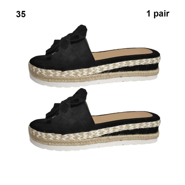1/2 Kvinnors Plattform Skor Sommar Skor Sandal Fritidssandaler Black 35 1 Pc