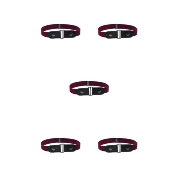 1/2/3/5 Bälte Inget Spänne Osynlig Moderiktig Långvarig Wine Red 5PCS